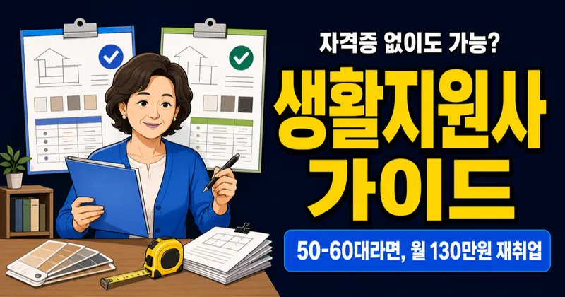 생활지원사 월급 130만원, 자격증 없이도 되는데 왜 요양보호사보다 쉽다고 할까?