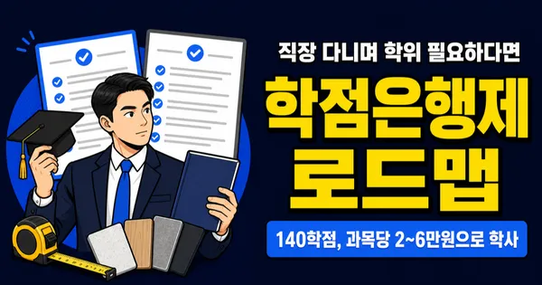 평생교육원 학점은행제, 140학점 이수하면 4년제 학사? 비용부터 편입까지 현실 정리