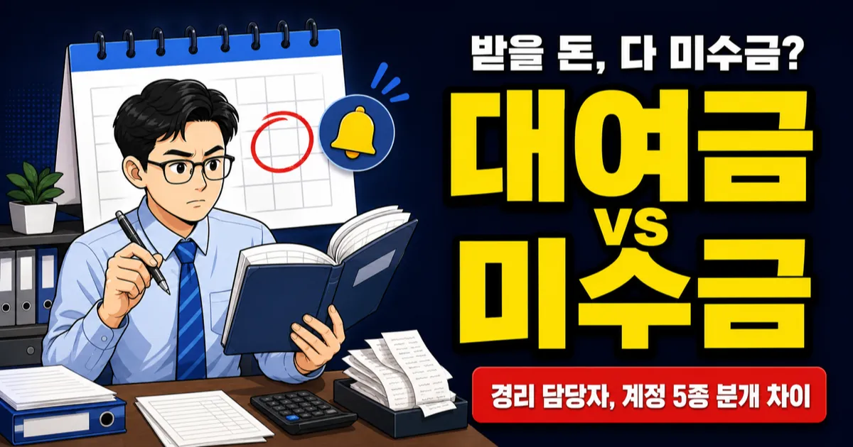 대여금·미수금 회계처리, 1년 안에 받을 돈도 계정이 다릅니다