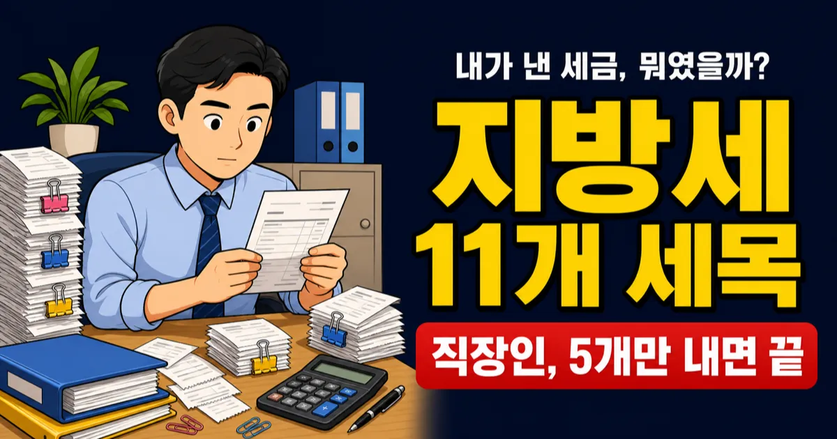 지방세 11개 세목, 내가 내는 건 어떤 세금일까? (월별 납부 캘린더)
