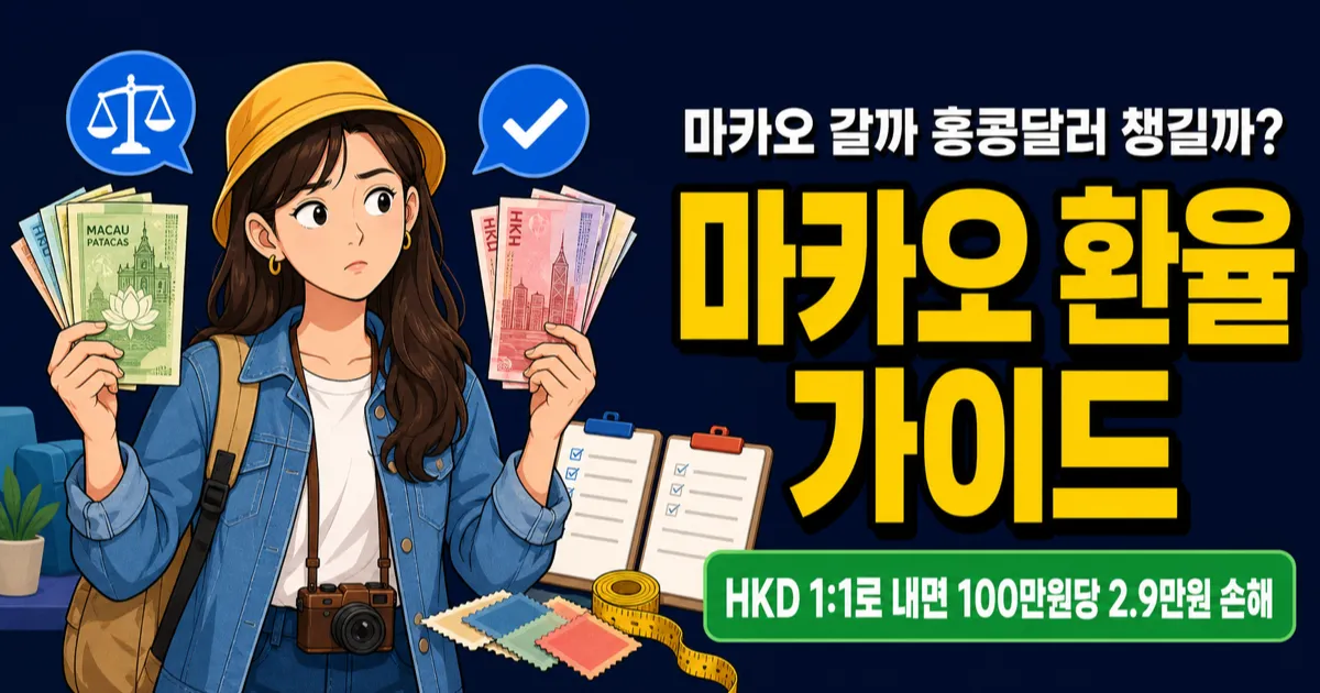 마카오 환율, 100만원이면 5,836파타카인데 HKD 써도 될까?