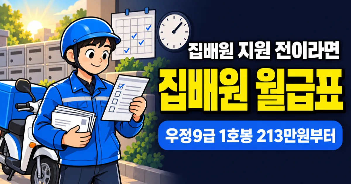집배원 월급 250만원? 우정직·상시계약 차이가 월 26만원입니다