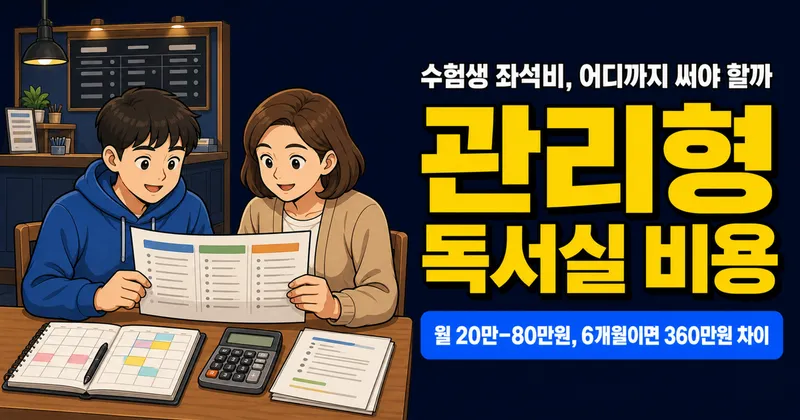 관리형 독서실 비용 월 20만–80만원, 진짜 필요한 관리일까?
