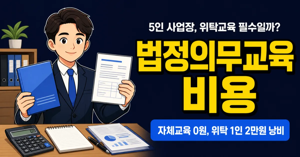 법정의무교육 비용 0원인데, 위탁교육 1인 2만원 내야 할까?