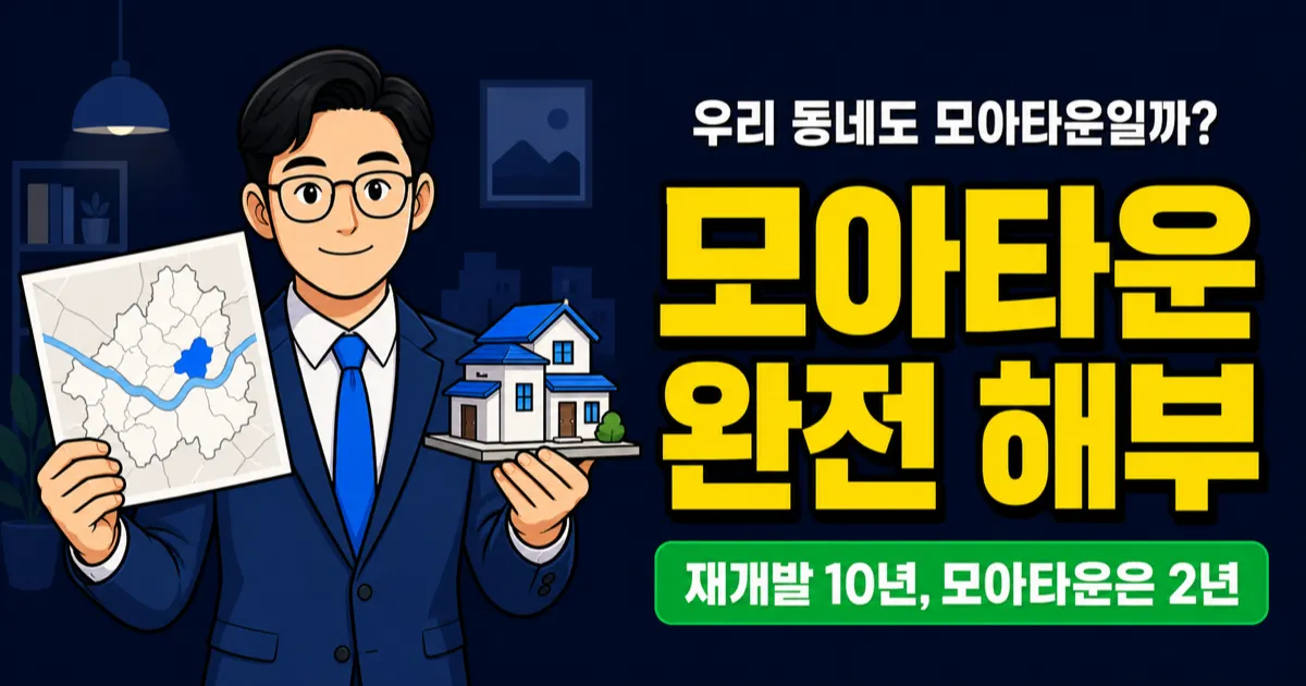 모아타운 뜻부터 분담금까지, 재개발 10년 걸리는데 2년이면 된다고요?