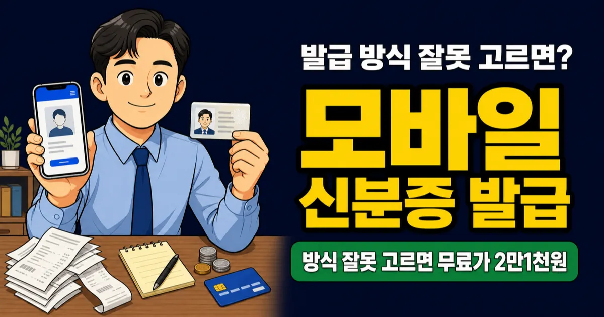 모바일 신분증 발급, 무료라더니 1만원 드는 경우는?