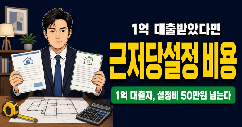 근저당설정 비용, 1억 대출에 50만원 넘게 나온다?