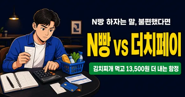 N빵이 불공평한 5가지 상황, 이럴 땐 더치페이가 맞습니다