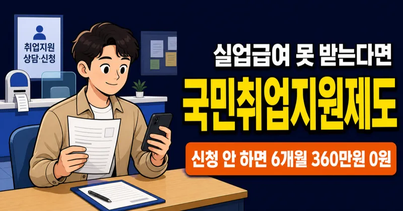 국민취업지원제도, 1유형이면 6개월간 360만원 받는데 신청 안 하고 계신가요?