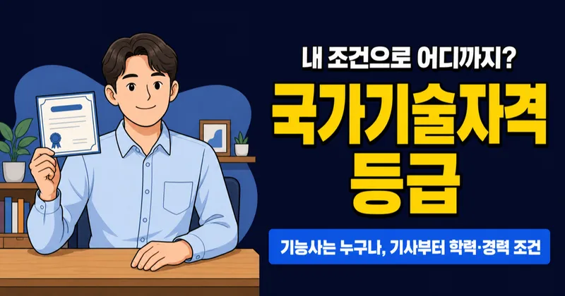 국가기술자격증 500종목, 기능사부터 기술사까지 내가 딸 수 있는 등급은?