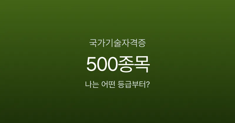 국가기술자격증 500종목, 기능사부터 기술사까지 내가 딸 수 있는 등급은?
