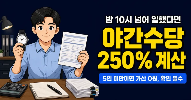야간수당 1.5배인데 250%까지 받을 수 있다고요? 중복 가산의 비밀