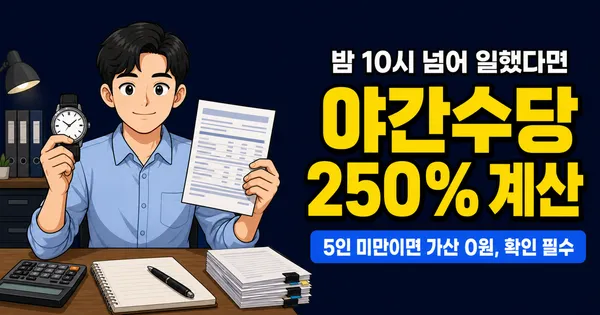 야간수당 1.5배인데 250%까지 받을 수 있다고요? 중복 가산의 비밀