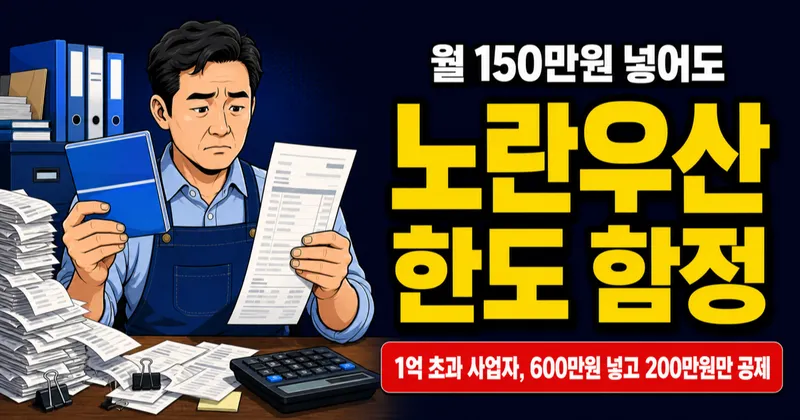 노란우산공제 한도, 사업소득 4천 이하면 600만원·1억 넘으면 200만원만