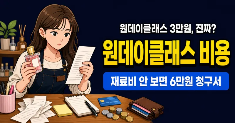 원데이클래스 비용 3만원이면 충분할까? 추가비까지 봐야 합니다