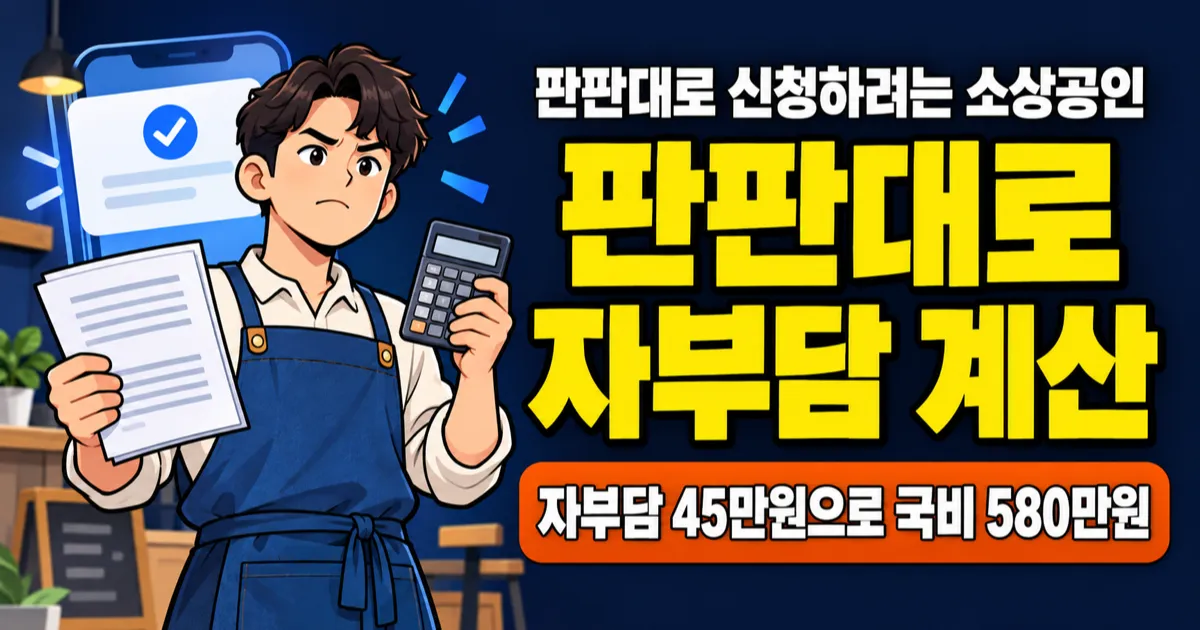 판판대로 지원사업 최대 600만원, 소상공인 내 돈은 얼마 들까?