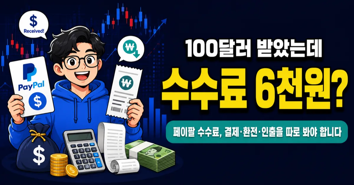 페이팔 수수료 4.4%, 100달러 받아도 6천원 빠질까?