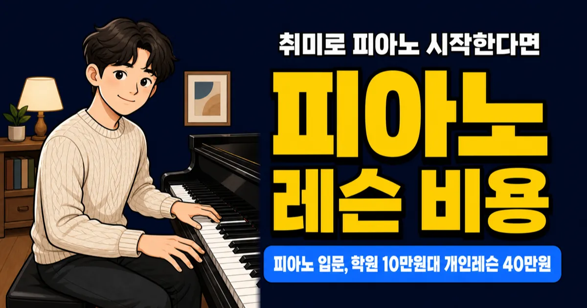 피아노 레슨 비용 비교
