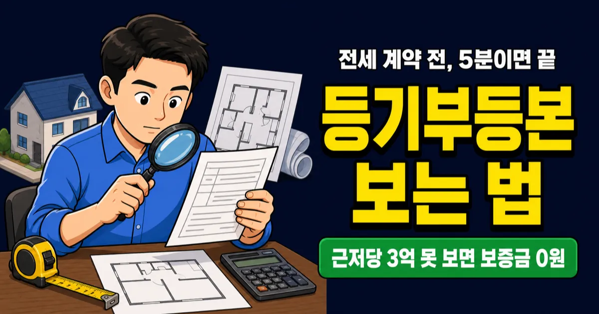 등기부등본 보는 법, 을구에 근저당 3억 있으면 이 집 사도 될까?