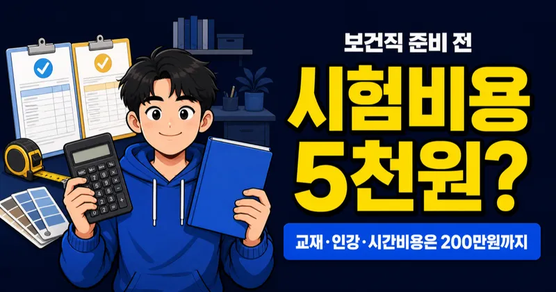 보건직 공무원 시험비용 5천원인데, 1년 준비비 200만원일까?