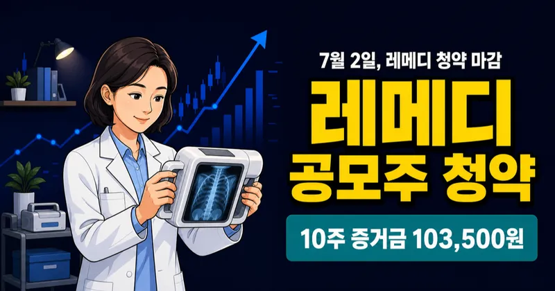 레메디 공모주, 청약 마지막 날 10주 증거금 103,500원인데 확인할 점은?