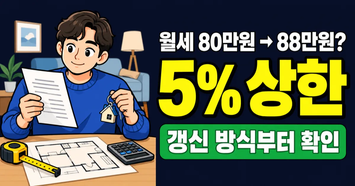 임대료 인상 5%, 월세 80만원을 88만원으로 올려도 될까?