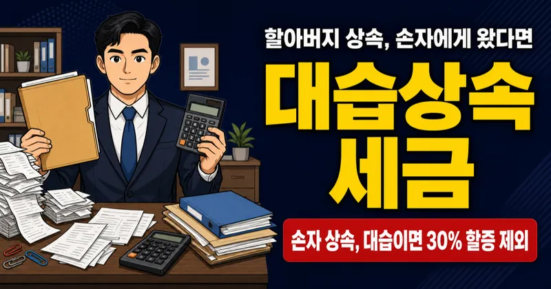 대습상속 세금, 손자에게 가도 30% 할증 안 붙을까?