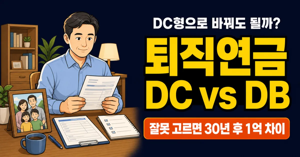 퇴직연금 DC형 vs DB형, 30년 후 차이가 1억원? 어떤 게 유리할까