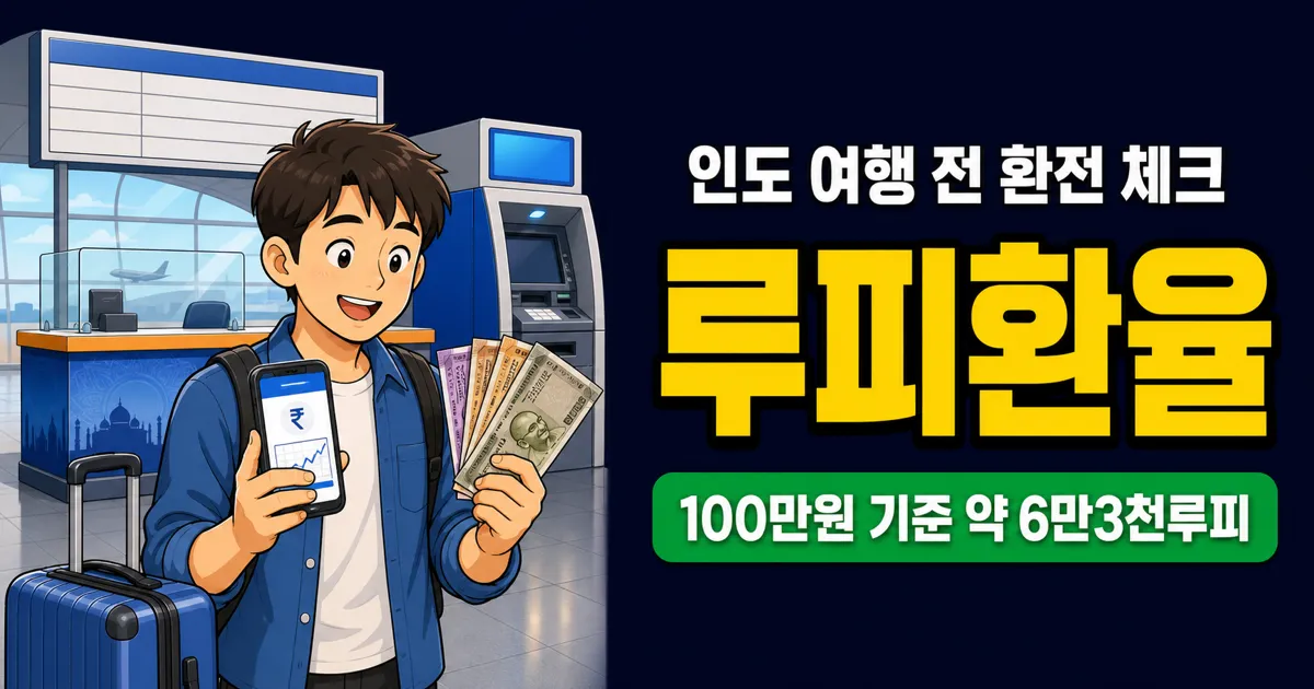 루피환율, 100만원 바꾸면 6만3천루피뿐일까?