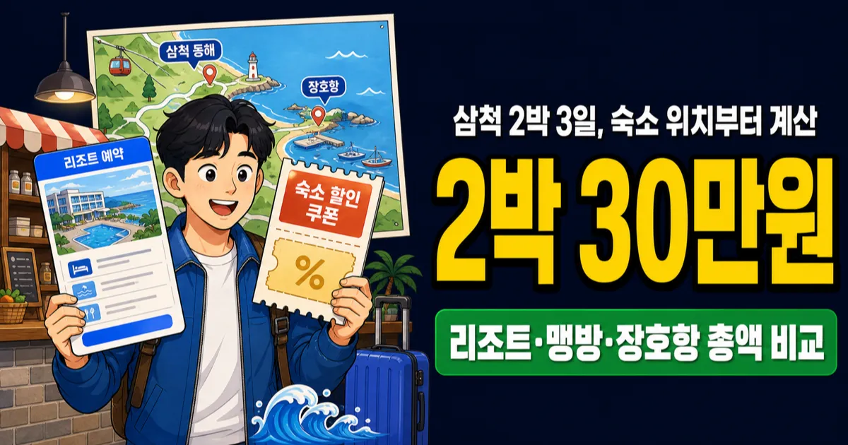 삼척 숙박비 2박 30만원, 쏠비치가 답일까?