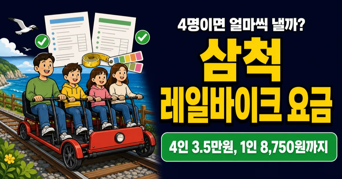 삼척 레일바이크 요금 4인 3만5천원, 가족이면 싸질까?