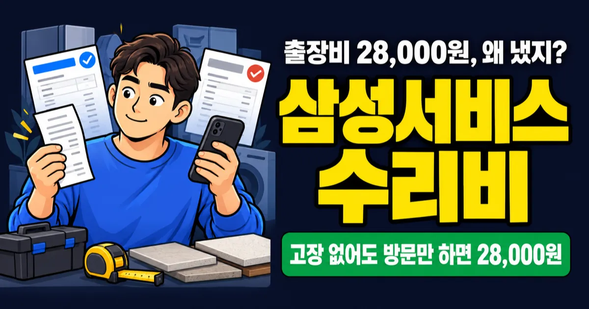 삼성서비스센터 출장비 28,000원 인상, 액정 수리비 29.5만원은 무상 될까?