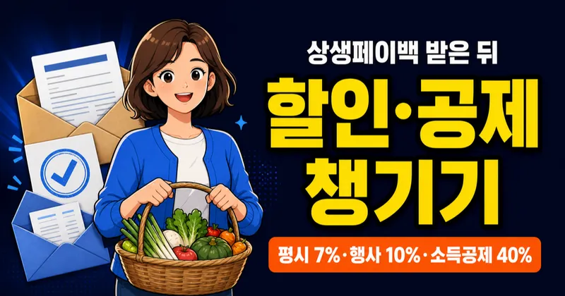 상생페이백 30만원, 할인·공제까지 챙기려면?