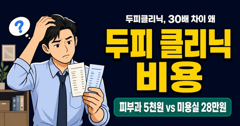 두피 클리닉 비용 4가지 경로, 1회 1만원 피부과부터 28만원 미용실까지