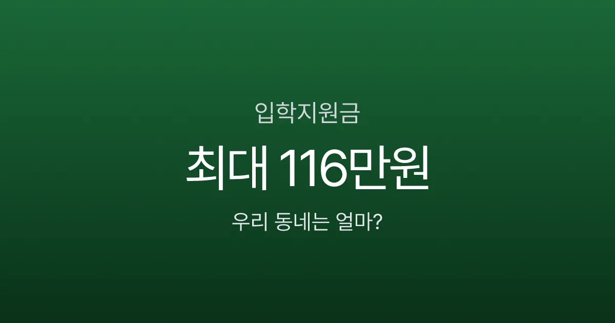 입학지원금, 우리 동네는 얼마? 서울 30만원인데 0원인 곳도 있어요