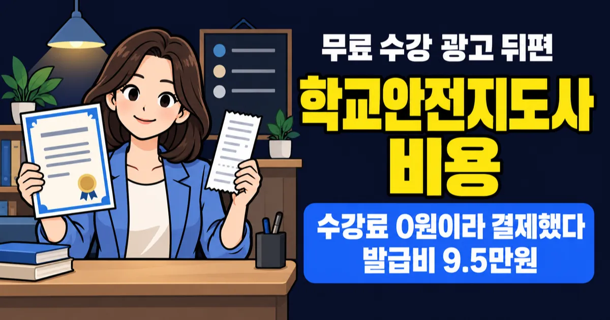 학교안전지도사 자격증, 수강료 0원인데 발급비 9만원? 취업 현실까지