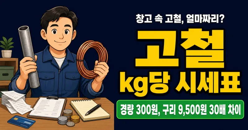 고철 kg당 가격, 등급별 300~420원 — 우리 집 고철 팔면 얼마?