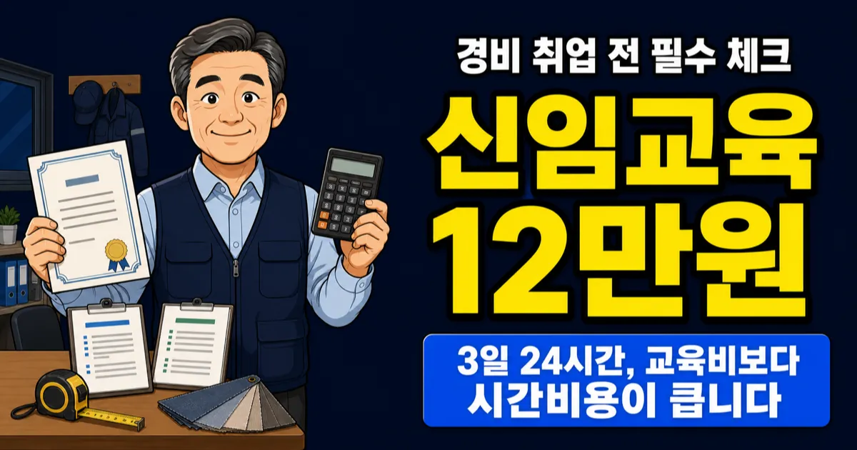 경비원 신임교육 12만원, 3일 투자하면 바로 취업 가능할까?