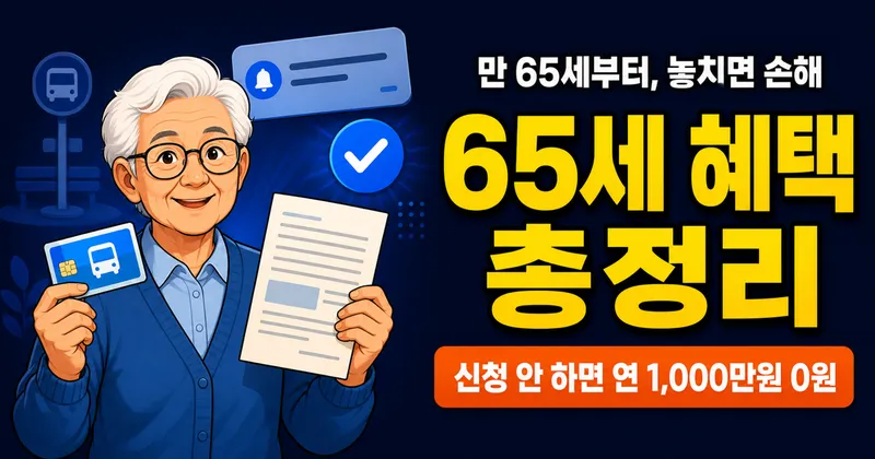 65세 이상 혜택, 기초연금부터 임플란트까지 연간 1,000만원 이상?