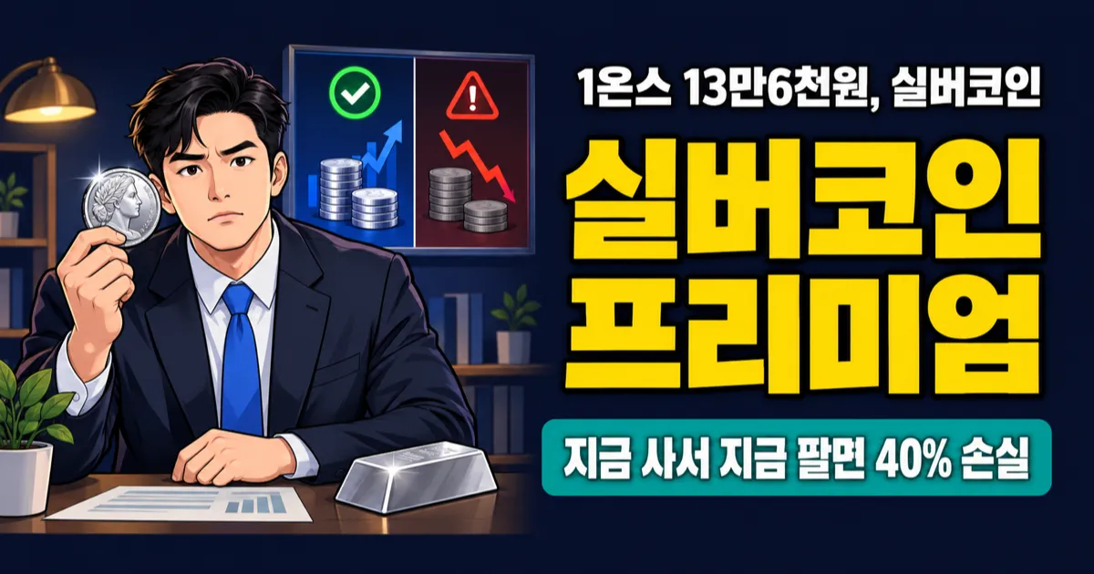 실버코인 1온스 13만6천원, 은 시세보다 56% 비싼데 살 이유 있나?