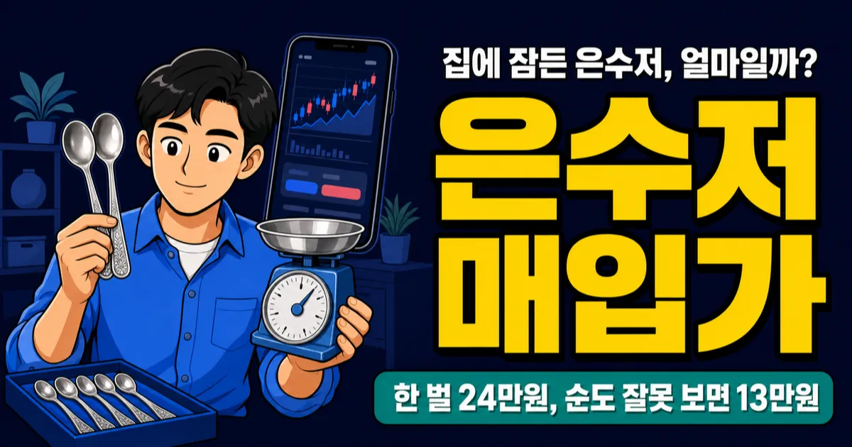 은수저 매입가, 99% 한 벌 24만원인데 그대로 팔아도 될까?
