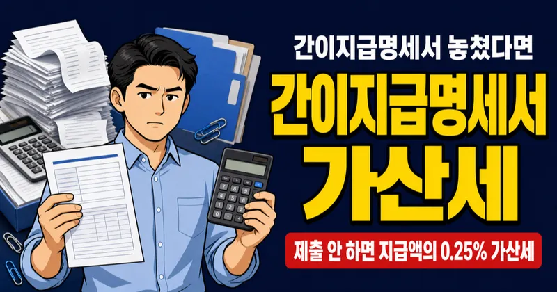 간이지급명세서 미제출하면 가산세 0.25%? 근로소득·사업소득 제출기한 정리
