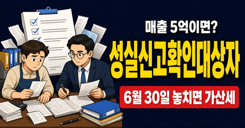 성실신고확인대상자, 매출 5억이면 6월 30일까지?