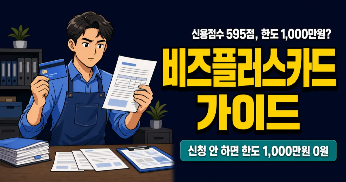 비즈플러스카드, 신용점수 595점이면 1,000만원 한도 나올까?