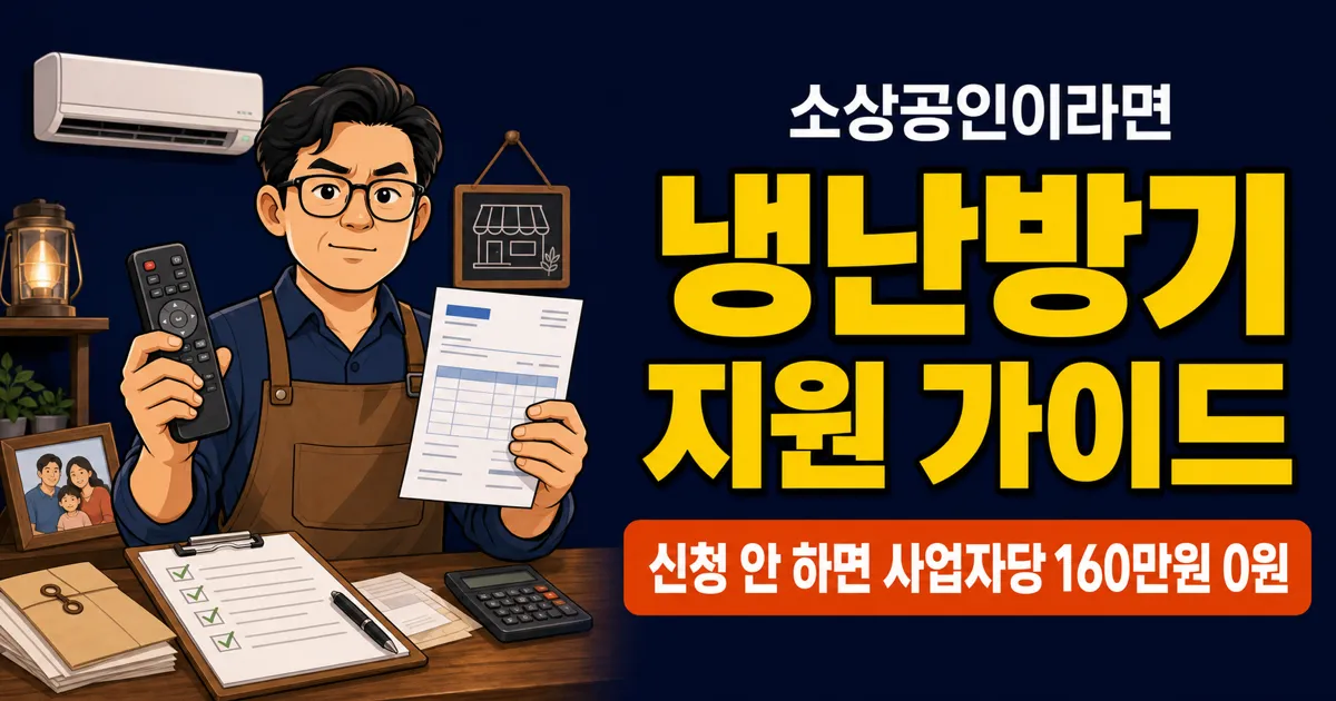 소상공인 냉난방기 지원, 160만원 받을 수 있는데?