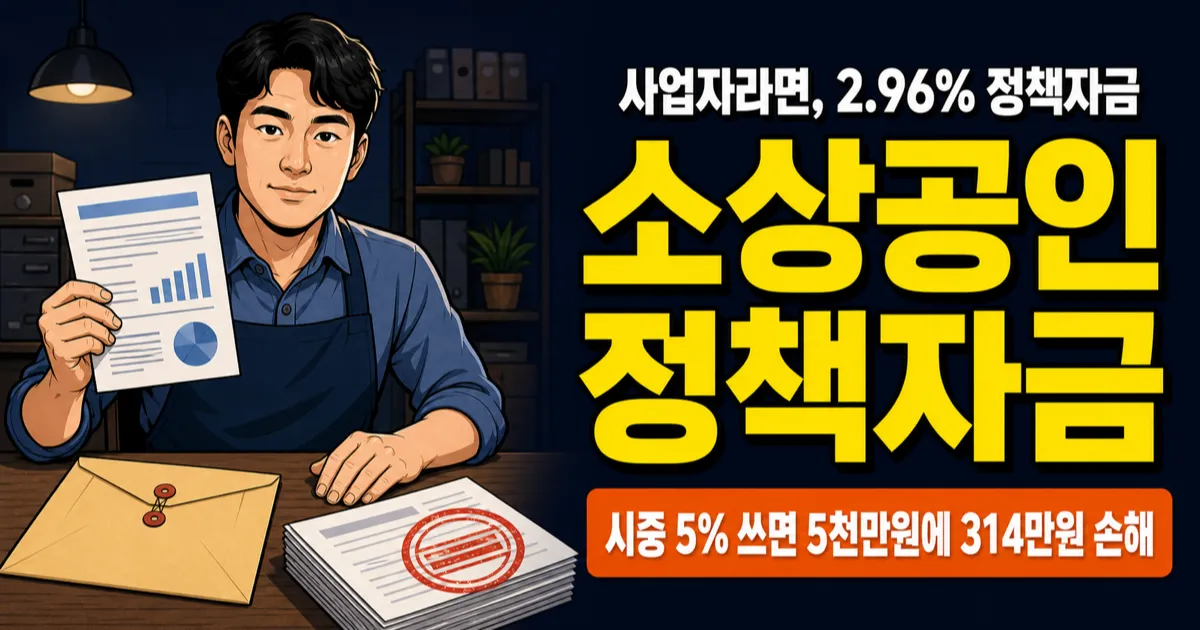 소상공인 정책자금 연 2.96%에 최대 10억, 6가지 자금 중 내 조건에 맞는 건?