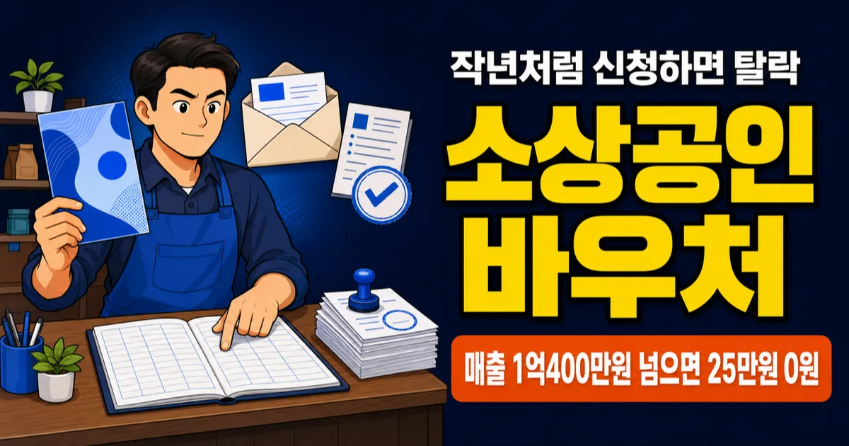 소상공인바우처 25만원, 올해 바뀐 3가지 확인 안 하면 신청해도 탈락합니다
