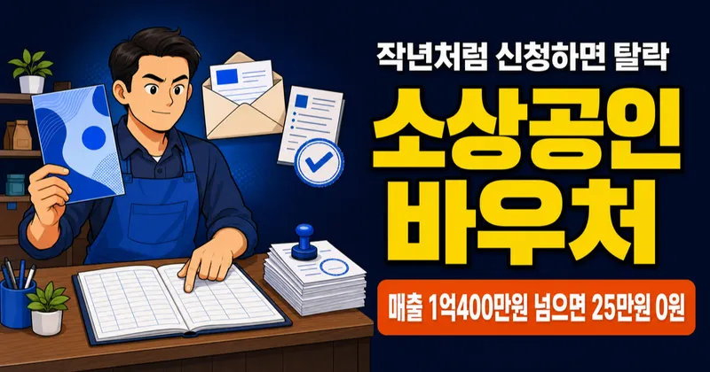 소상공인바우처 25만원, 올해 바뀐 3가지 확인 안 하면 신청해도 탈락합니다