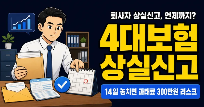 4대보험 상실신고, 14일 놓치면 과태료 300만원?