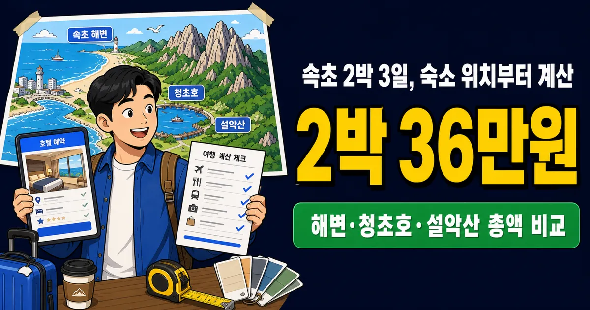 속초 숙박비 2박 36만원, 오션뷰 호텔이 답일까?